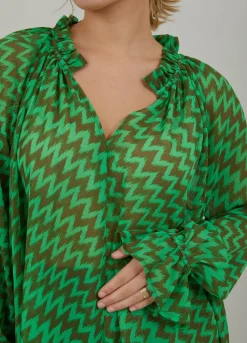 Blouse In Zig Zag Print