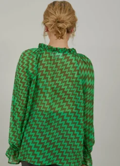 Blouse In Zig Zag Print