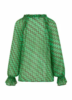 Blouse In Zig Zag Print