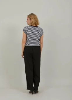 Cc Heart Basic V-Neck T-Shirt Striped
