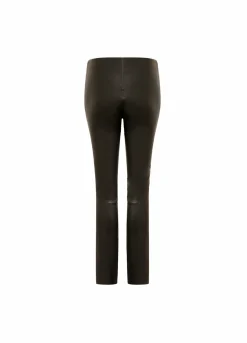 Cc Heart Cropped Leather Leggings