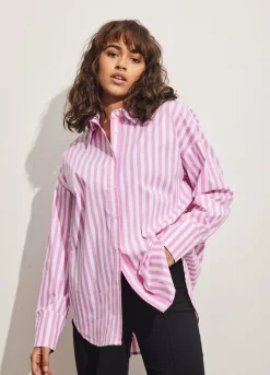 Cc Heart Harper Oversized Shirt W. Stripes