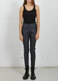 Cc Heart Leather Leggings