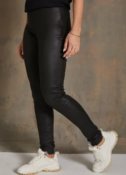 Cc Heart Leather Leggings
