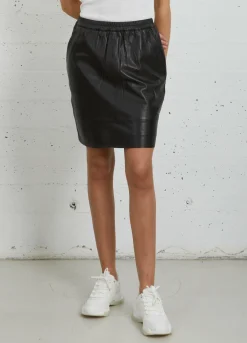 Cc Heart Leather Skirt