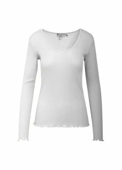 Cc Heart Long Sleeve Silk Top