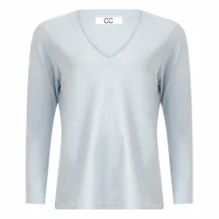 Cc Heart Long Sleeve V-Neck T-Shirt