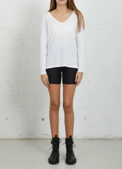 Cc Heart Long Sleeve V-Neck T-Shirt