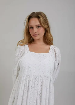 Cc Heart Nora Dress W. Broderie Anglaise