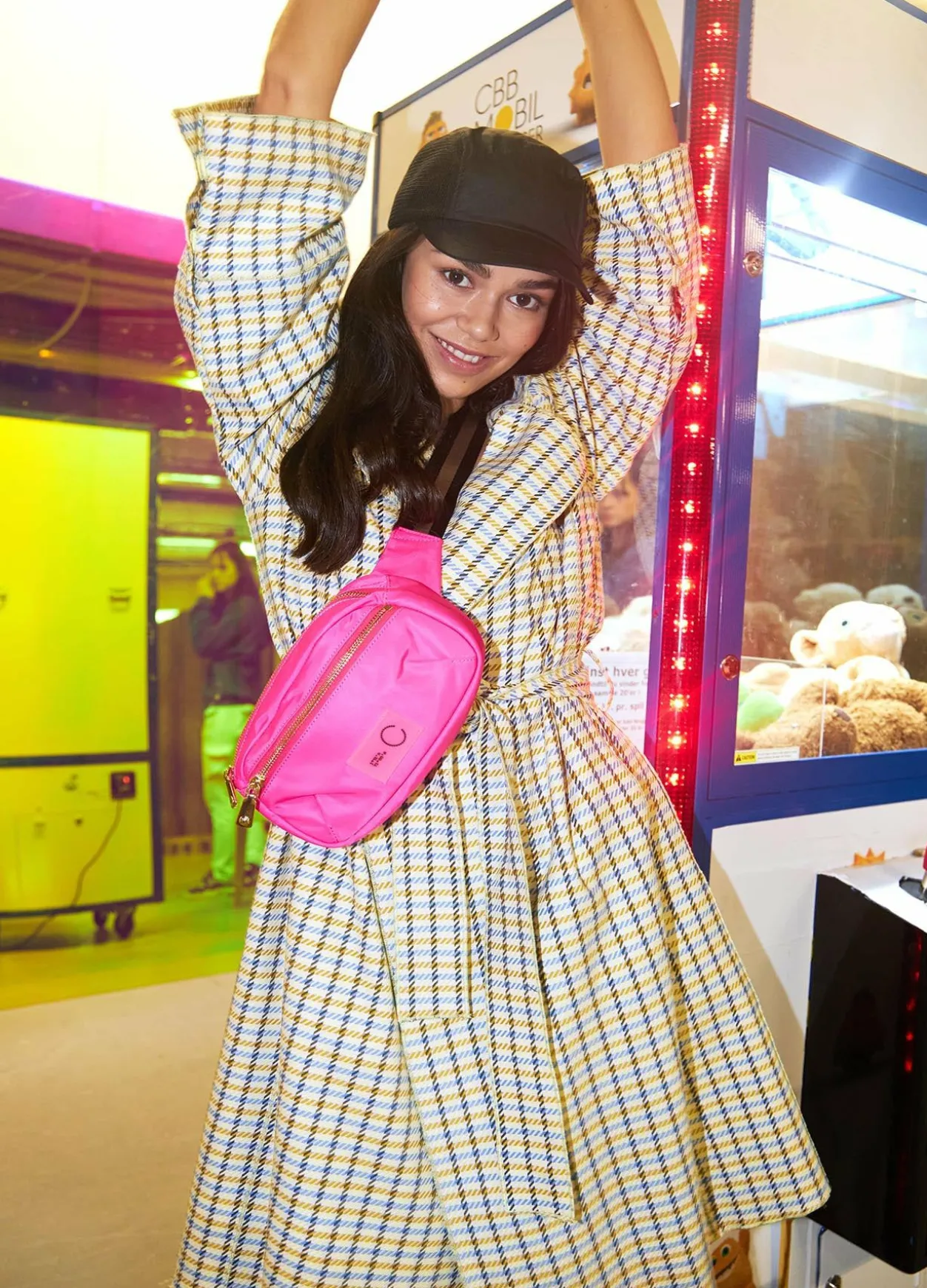 Coat W. Checkered Pattern