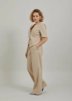 Cropped Blazer W. Short Sleeves