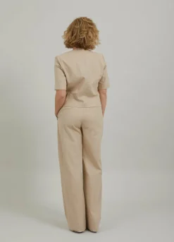 Cropped Blazer W. Short Sleeves