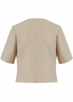 Cropped Blazer W. Short Sleeves