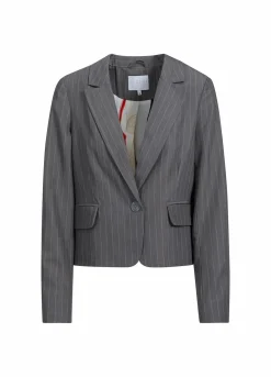 Cropped Pinstripe Blazer