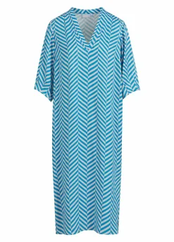 Dress In Heringbone Print