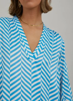 Dress In Heringbone Print