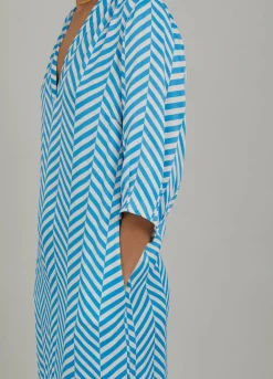 Dress In Heringbone Print