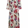 Dress W. Buttons And Butterfly Print