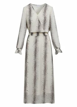 Dress W. Stripe Splash Print