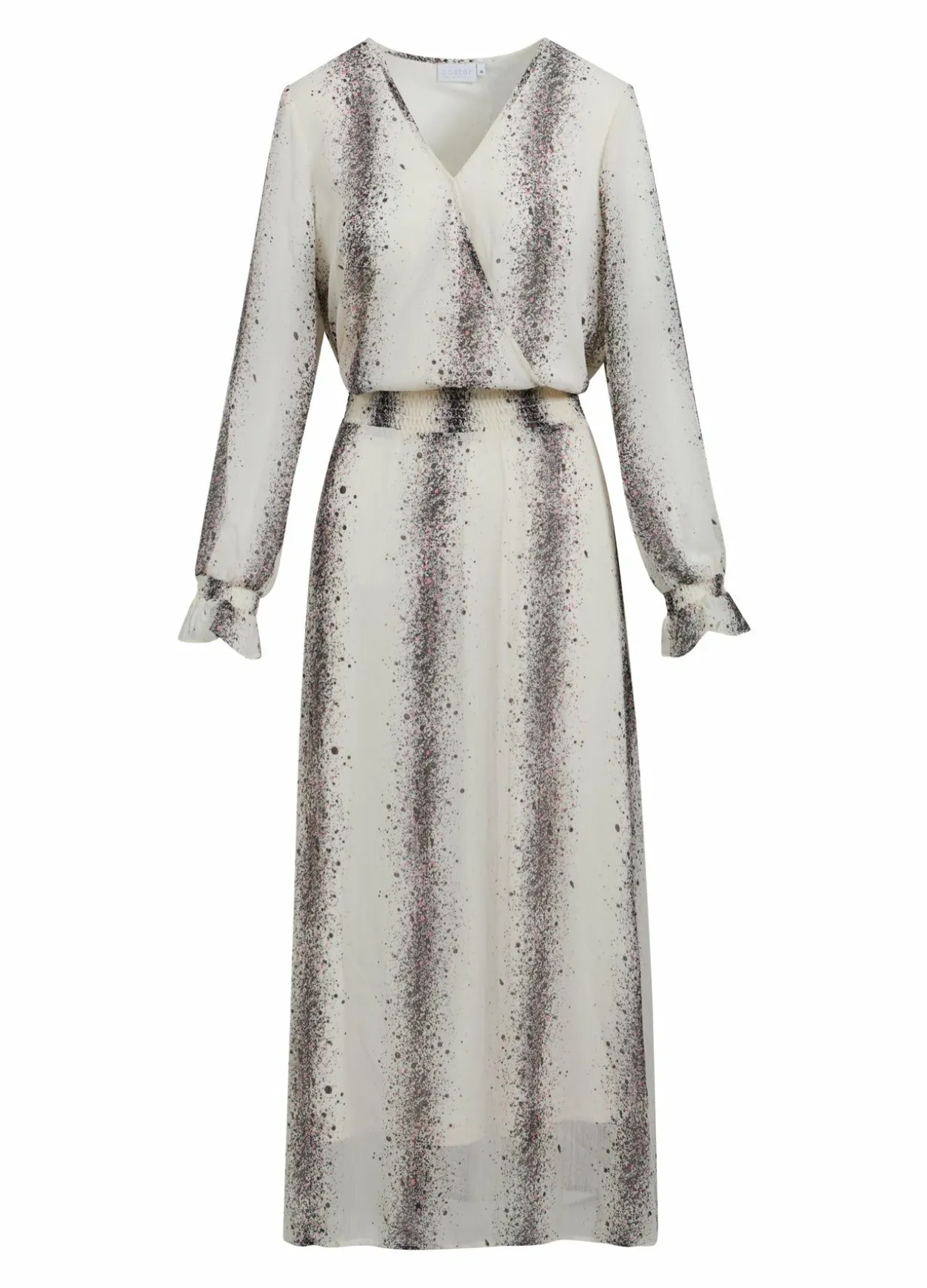 Dress W. Stripe Splash Print