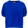 Fluffy Knit With Short Sleeves