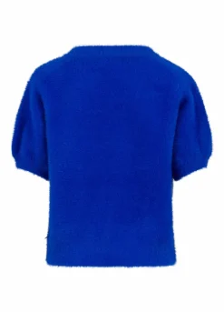 Fluffy Knit With Short Sleeves