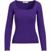 Knit W. Long Sleeves And Squared Neck