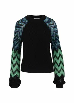 Knit With Multicolor Sleeves