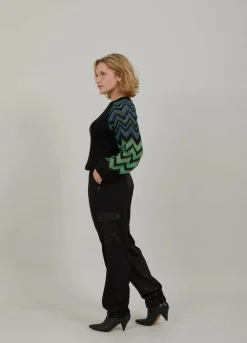 Knit With Multicolor Sleeves