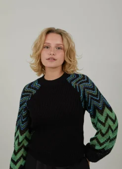 Knit With Multicolor Sleeves