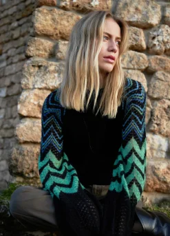 Knit With Multicolor Sleeves