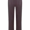 Leather Leggings W. Flared Legs