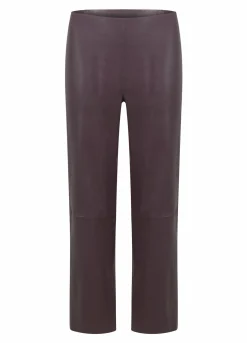Leather Leggings W. Flared Legs