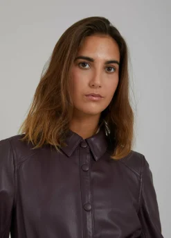 Leather Shirt Dress