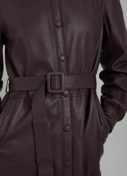 Leather Shirt Dress