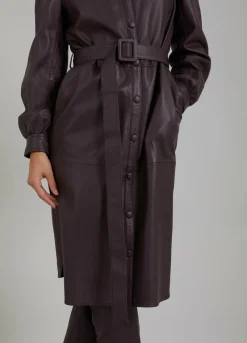 Leather Shirt Dress