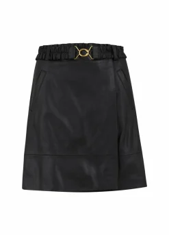 Leather Skirt With Belt