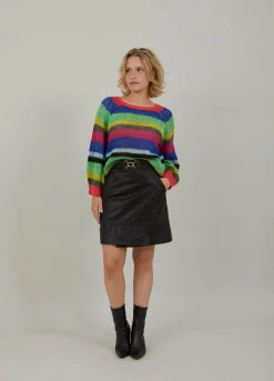 Leather Skirt With Belt
