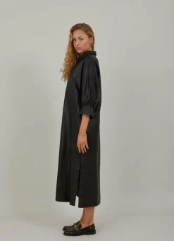 Long Leather Dress