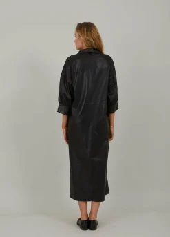 Long Leather Dress