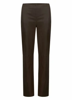 Long Leather Leggings W. Flared Legs
