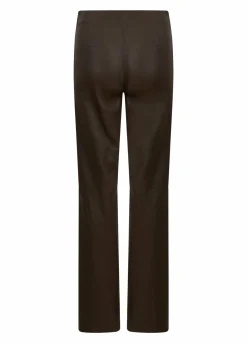 Long Leather Leggings W. Flared Legs