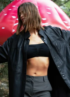 Long Leather Shirt