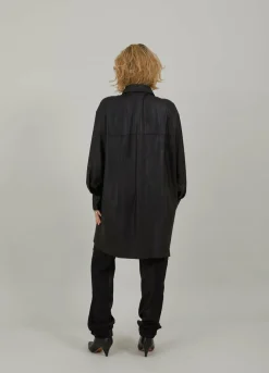 Long Leather Shirt