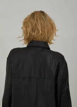 Long Leather Shirt