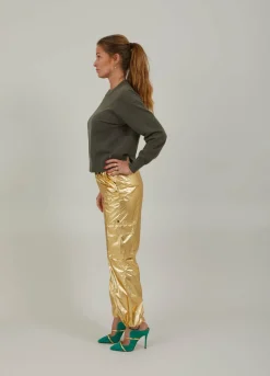 Metallic Cargo Pants