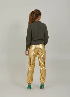 Metallic Cargo Pants