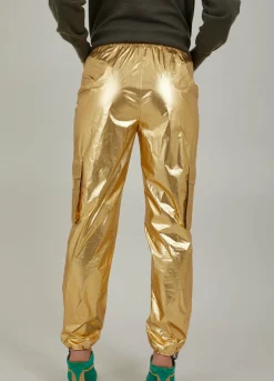 Metallic Cargo Pants