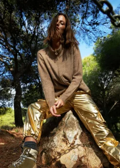 Metallic Cargo Pants