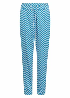 Pants In Heringbone Print